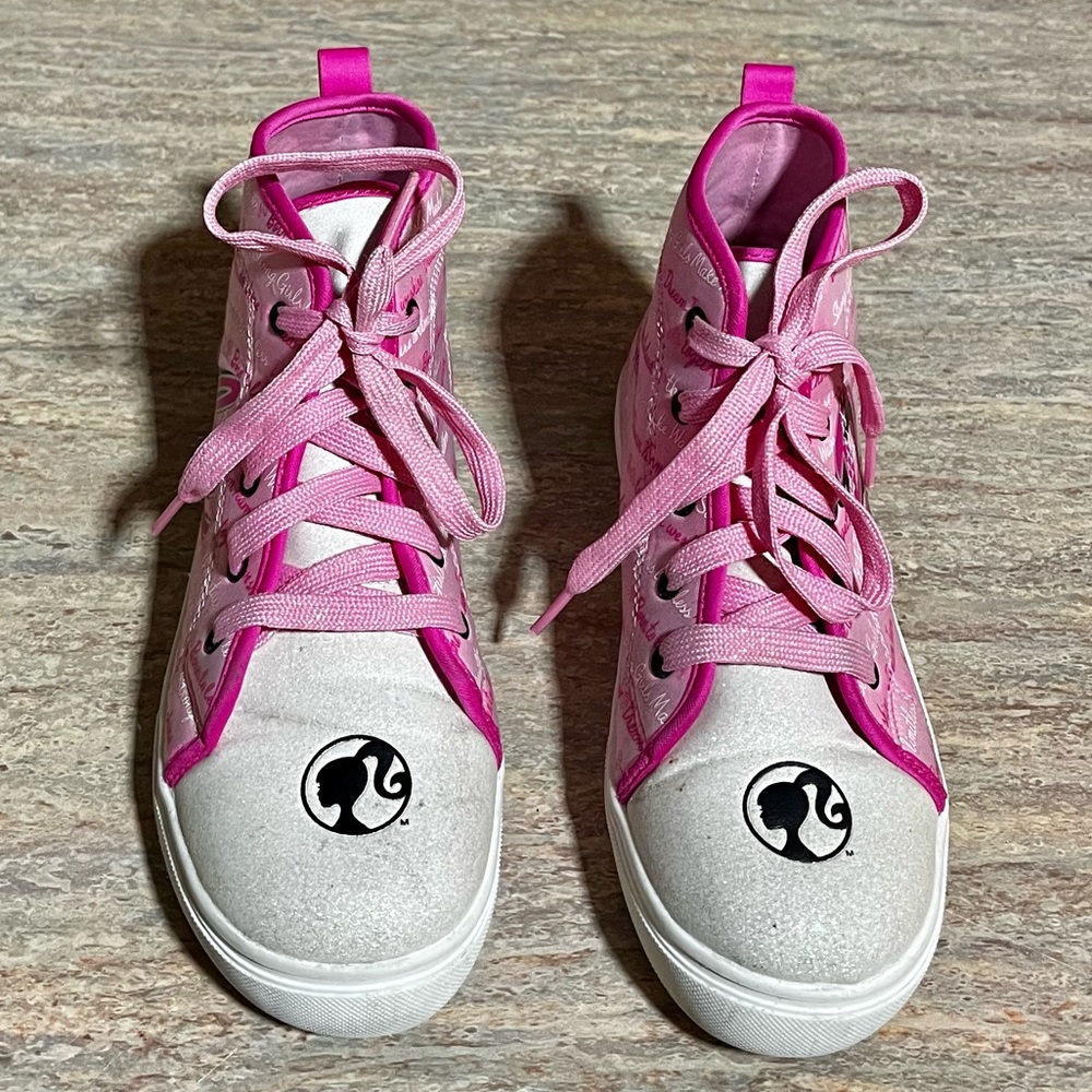Barbie strong girls make waves high top sneakers